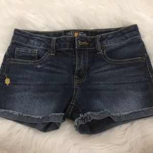 Dark washed shorts
